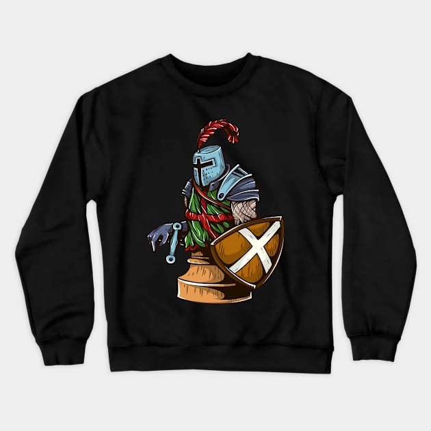 Medieval Knight Chess Piece Crewneck Sweatshirt by jonathanptk